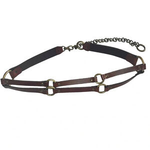 Vintage Y2K Old Navy Leather and Chain Belt S M‎ L